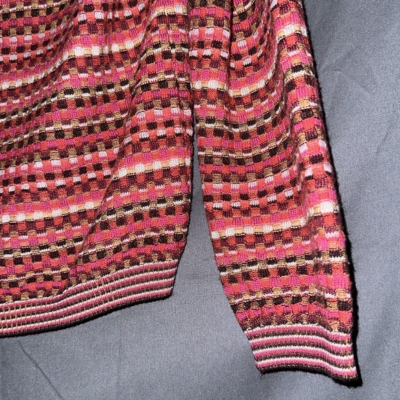 Multicolored box stitch off the shoulder sweater from M by Missoni - Picture 2 of 9